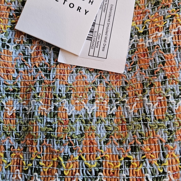 Anthropologie English Factory Sleeveless Square-Neck Embroidered Midi Dress L - Picture 9 of 11